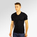 City Lab Stretch Slim Fit T-Shirt, V Neck In Black