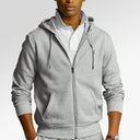 Polo Ralph Lauren Double-Knit Full-Zip Hoodie In Grey Heather