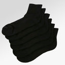 Rich Cotton Socks Quarter (Ankle Socks) - In Black