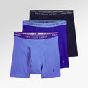 Polo Ralph Lauren Cotton Wicking Boxer Brief 3-Pack - Blue Assorted
