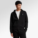 Polo Ralph Lauren Double-Knit Full-Zip Hoodie In Black