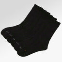 Rich Cotton Socks Crew (Long Socks) - In Black