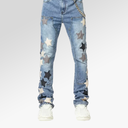 Guapi Aqua Blue Vintage Stars Denim