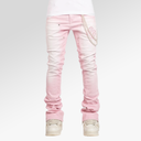 Guapi Velvet Pink Carpenter Stacked Denim