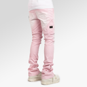 Guapi Velvet Pink Carpenter Stacked Denim