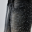 Birth Of A Royal Child 3D Printing Washed 20k Swarovski Diamond Boro Denim Black