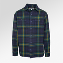 Schott Plaid Cotton Flannel Shirt In Blue/Green