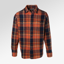 Schott Plaid Cotton Flannel Shirt In Rust