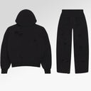 Lost Shdws OG Sun Logo Sweatsuit In Black Distressed