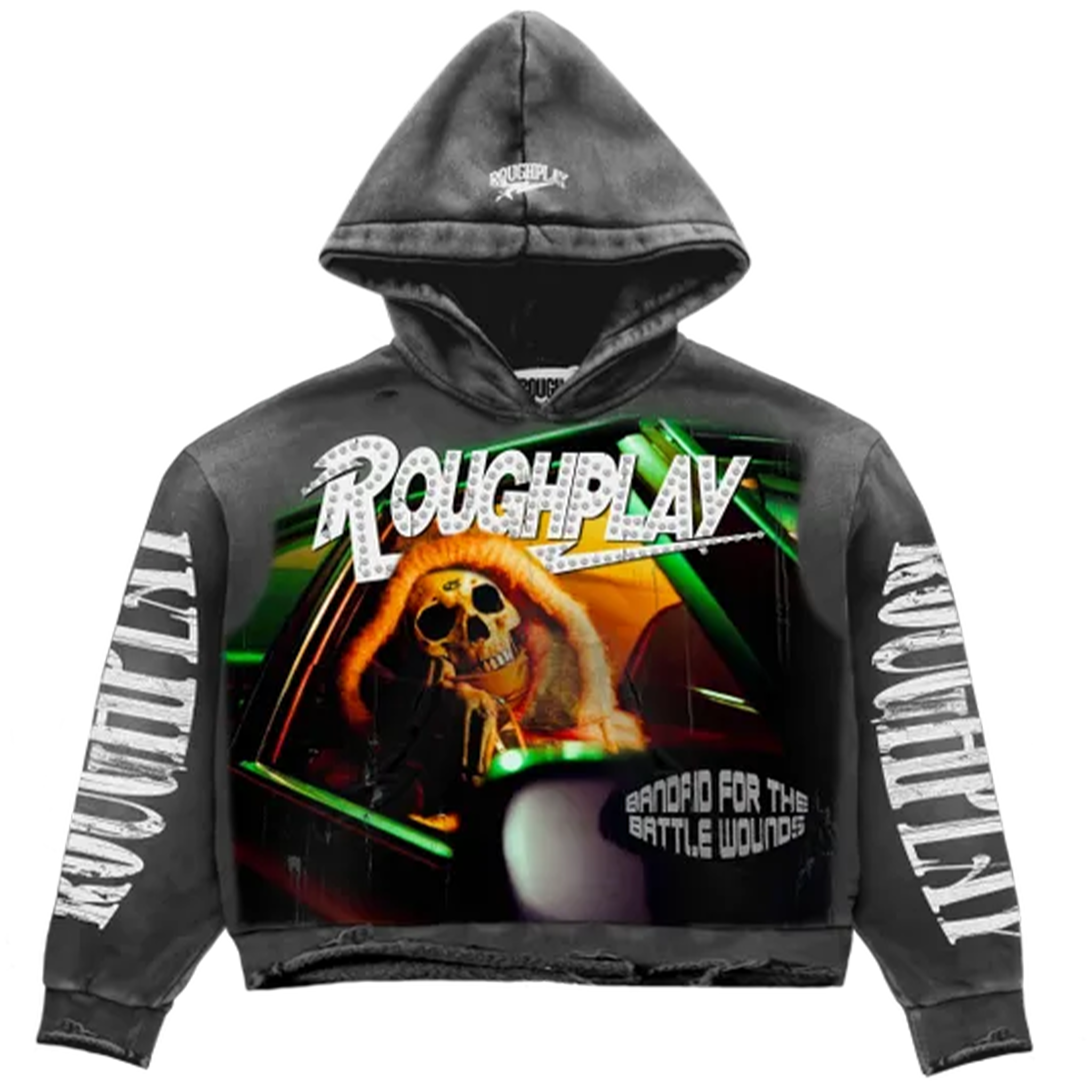 Rough Play Skull In Car Hoodie (GRY) – HARLEM NYC