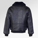 Schott G-1 Leather Flight Jacket In Black