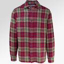 Schott Plaid Cotton Flannel Shirt In Burgundy