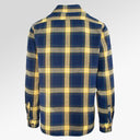 Schott Plaid Cotton Flannel Shirt In Gold/Navy