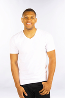 City Lab Stretch Slim Fit T-Shirt, V Neck In White