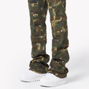 Guapi Camo Pockets Flared Denim