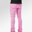 Guapi Vintage Pink Embellished Denim