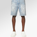 Guapi Aqua Blue Embellished Denim Shorts V.2