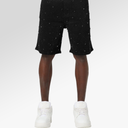 Guapi All Black Embellished Denim Shorts