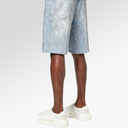 Guapi Aqua Blue Embellished Denim Shorts V.2