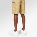 Guapi Obsidian Beige Stars Denim Shorts