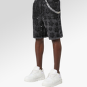 Guapi Obsidian Black Stars Denim Shorts