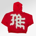 Mixed Emotions Red ‘End’ Rhinestone Hoodie