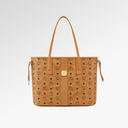MCM Reversible Liz Shopper in Visetos In Cognac