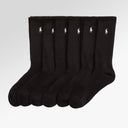 Polo Ralph Lauren Cotton-Blend Crew Sock 6-Pack In Black