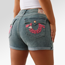 True Religion Plus Jennie ‘I Love True Religion’ Rolled Short