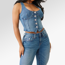 True Religion Denim Bustier Top