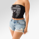 True Religion Crystal Wing Ribbed Tube Top
