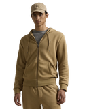 Polo Ralph Lauren Double-Knit Full-Zip Hoodie In Brown