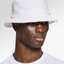 Paper Planes Jacquard Terry Cloth Bucket Hat In White