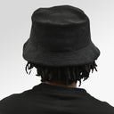 Paper Planes Jacquard Terry Cloth Bucket Hat In Black
