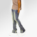 Valabasas Streamline Stacked Flare Jean in Light Blue Wash