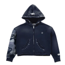 Rough Play Camo Sleeve Hoodie ( Navy)