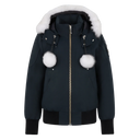Moose Knuckles Original Debbie Bomber Jacket In Black & White  For Ladies