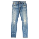 Purple Brand P001 Thrashed Jeans In Mid Indigo