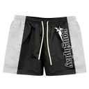 Rough Play Stripe Shorts In White/Black