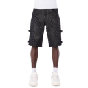 Guapi All Black Cross Buckle Shorts
