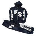 Forever Situated Sweatsuits In Navy