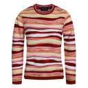 COOGI Women's All-Season Sweater Knit LS Top - Pink-Yellow