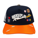 Rough Play NYC Snapback Hat (Navy/Orange)