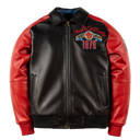 Pelle Pelle True To Our Roots Jacket In Black/Cabernet