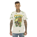 Cult of Individuality T-SHIRT SHORT SLEEVE CREW NECK TEE "PANTERA 420" IN CREAM