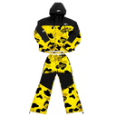 Rough Play Water Resistance Track Suit In Black/Yellow