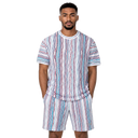 Coogi Light Weight Sweater Knit Short Set- White Base