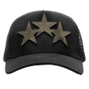 Amiri Three Star Trucker Hat - Black/Camo