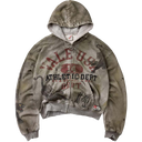 Vale  Forever Varsity Zip Up Hoodie Distressed ( Grey/Red )