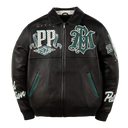 Pelle Pelle All Time Champions Jacket In Black/Dark Green